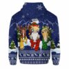 AOPH-U-Ani-KnitLineBlue-Hrse-211025VY10 @ Horse Knitted Line Blue-Horse Christmas Blue Knit Snow 3D Hoodie