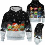 AOPH-U-Ani-ChriSnow-Axolo-211025VY10 @ Axolotl Christmas Snow-Axolots On Snow 3D Hoodie