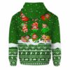 AOPH-U-Ani-KnitGree-Slth-211025VY10 @ Sloth Knitted Green-Sloth Christmas Green Knit Snow 3D Hoodie