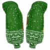 AOPH-U-Ani-KnitGree-Hrse-211025VY10 @ Horse Knitted Green-Horse Christmas Green Knit Snow 3D Hoodie