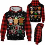 AOPH-U-Ani-LoveChriPtn-Goat-211025VY10 @ Goat Love Christmas Pattern-Goat Just A Girl Who Loves Christmas 3D Hoodie