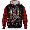 AOPH-U-Ani-LoveChriPtn-Hrse-211025VY10 @ Horse Love Christmas Pattern-Horse Just A Girl Who Loves Christmas 3D Hoodie
