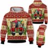 AOPH-U-Ani-KnitChriAnim-Hrse-211028VY10 @ Horse Knitted Christmas Animal-Horse Christmas Funny Farm Truck Red 3D Hoodie