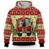 AOPH-U-Ani-KnitChriAnim-Hrse-211028VY10 @ Horse Knitted Christmas Animal-Horse Christmas Funny Farm Truck Red 3D Hoodie