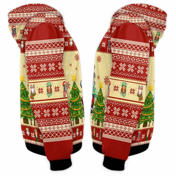 AOPH-U-Ani-KnitChriAnim-Hrse-211028VY10 @ Horse Knitted Christmas Animal-Horse Christmas Funny Farm Truck Red 3D Hoodie