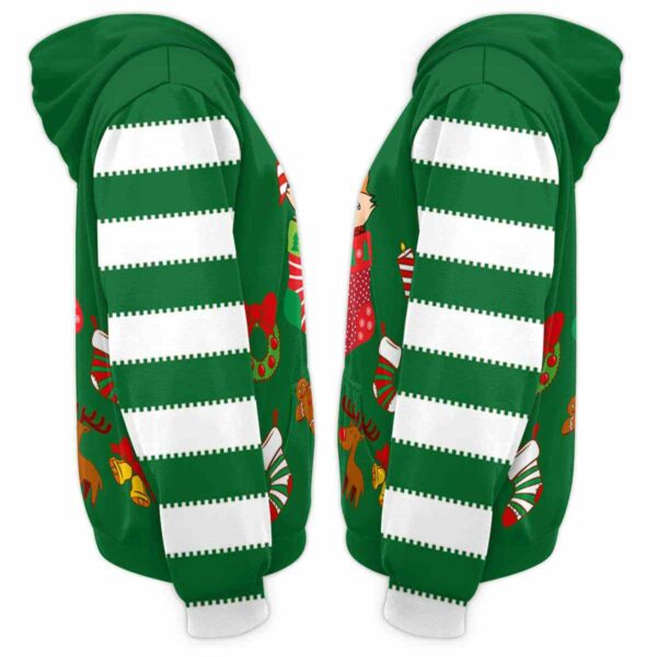 AOPH-U-Ani-CuteSockGree-Fox-211026VA10 @ Fox Cute Sock Green-Fox In Cute Sock Green 3D Hoodie