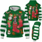 AOPH-U-Ani-CuteSockGree-Hrse-211026VA10 @ Horse Cute Sock Green-Horse In Cute Sock Green 3D Hoodie