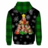 AOPH-U-Ani-GreePlai-Slth-211028VA10 @ Sloth Green Plaid-Sloth Christmas Tree Green Plaid 3D Hoodie