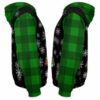 AOPH-U-Ani-GreePlai-Slth-211028VA10 @ Sloth Green Plaid-Sloth Christmas Tree Green Plaid 3D Hoodie