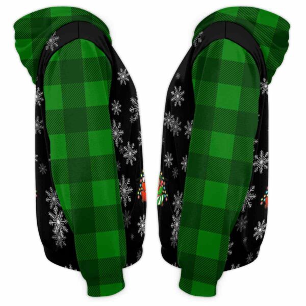 AOPH-U-Ani-GreePlai-Slth-211028VA10 @ Sloth Green Plaid-Sloth Christmas Tree Green Plaid 3D Hoodie