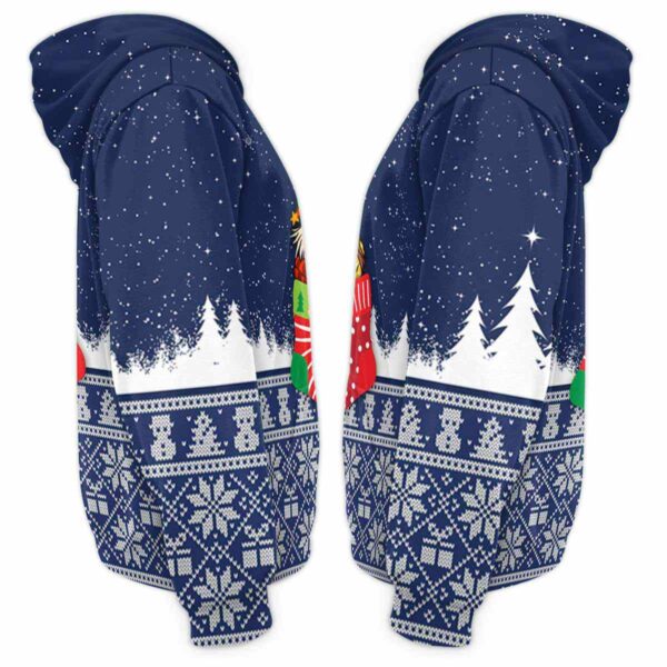 AOPH-U-Ani-SnowAndKnit-Hrse-211026VA10 @ Horse Snow and Knit-Horse Christmas Sock Knit Snow 3D Hoodie