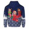 AOPH-U-Ani-SnowAndKnit-Slth-211026VA10 @ Sloth Snow and Knit-Sloth Christmas Sock Knit Snow 3D Hoodie