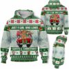AOPH-U-Ani-GreeKnitAnim-Goat-211028VY10 @ Goat Green Knitted Animal-Goat Christmas Farm Truck Green Knit 3D Hoodie