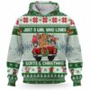 AOPH-U-Ani-GreeKnitAnim-Goat-211028VY10 @ Goat Green Knitted Animal-Goat Christmas Farm Truck Green Knit 3D Hoodie