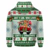AOPH-U-Ani-GreeKnitAnim-Goat-211028VY10 @ Goat Green Knitted Animal-Goat Christmas Farm Truck Green Knit 3D Hoodie