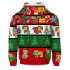AOPH-U-Ani-ChriSeamPtn-Slth-211028VA10 @ Sloth Christmas Seamless Pattern-Sloth Christmas Line Pattern 3D Hoodie