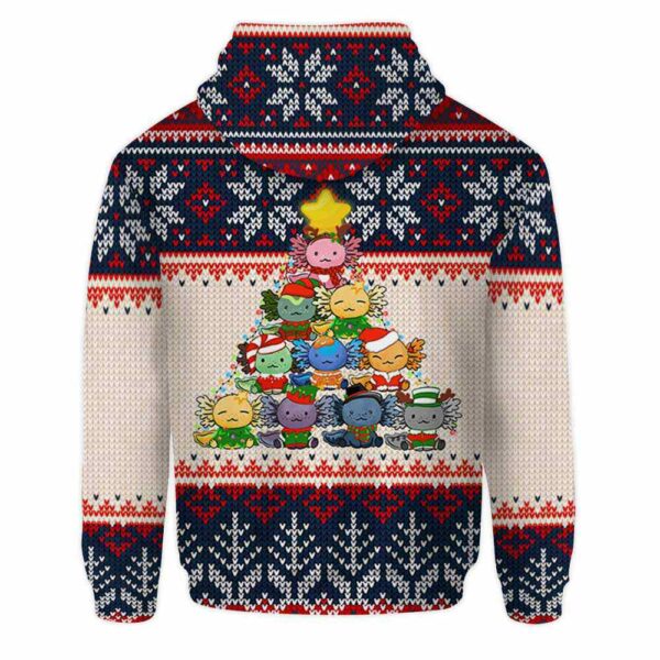 AOPH-U-Ani-ChriKnitPtn-Axolo-211028VA10 @ Axolotl Christmas Knit Pattern-Axolotl Christmas Tree Knit Pattern 3D Hoodie