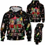 AOPH-U-Ani-CarAnimPtn-Hrse-211028VY10 @ Horse Car Animal Pattern-Horse Christmas Funny Farm Truck 3D Hoodie
