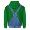 AOPH-U-Ani-GreeKnit-Goat-211028VA10 @ Goat Green Knit-Goat Green Knit Funny Farmer Suit 3D Hoodie