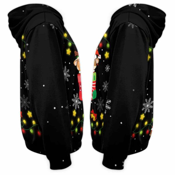 AOPH-U-Ani-CuteSockSnow-Cow-211026VA10 @ Cow Cute Sock Snow-Cow In Cute Sock Black Pattern 3D Hoodie