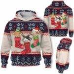 AOPH-U-Ani-SockAndKnitPtn-Cow-211028VA10 @ Cow Sock and Knit Pattern-Cow Christmas Sock Knit Cute 3D Hoodie