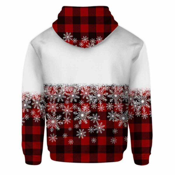 AOPH-U-Ani-SnowPlaiPtn-Fox-211028VA10 @ Fox Snow Plaid Pattern-Fox Christmas Plaid Snow 3D Hoodie