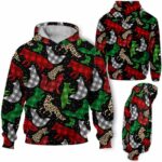 AOPH-U-Ani-PlaiPtn-Fox-211028VA10 @ Fox Plaid Pattern-Fox Christmas Plaid Pattern 3D Hoodie