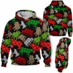 AOPH-U-Ani-PlaiPtn-Cow-211028VA10 @ Cow Plaid Pattern-Cow Christmas Plaid Pattern 3D Hoodie