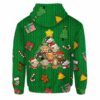 AOPH-U-Ani-GreeKnitPtn-Cow-211028VA10 @ Cow Green Knit Pattern-Cow Christmas Tree Cute Pattern Green 3D Hoodie