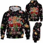 AOPH-U-Ani-CarAnimPtn-Goat-211028VY10 @ Goat Car Animal Pattern-Goat Christmas Funny Farm Truck 3D Hoodie