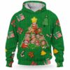 AOPH-U-Ani-GreeKnitPtn-Slth-211028VA10 @ Sloth Green Knit Pattern-Sloth Christmas Tree Cute Pattern Green 3D Hoodie