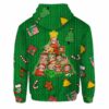 AOPH-U-Ani-GreeKnitPtn-Slth-211028VA10 @ Sloth Green Knit Pattern-Sloth Christmas Tree Cute Pattern Green 3D Hoodie