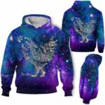 AOPH-U-Ani-Glxy-Cikn-211026VA10 @ Chicken Galaxy-Chicken Floral Galaxy 3D Hoodie