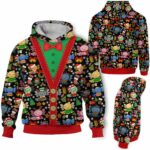 AOPH-U-Ani-ChriBlacPtn-Axolo-211028VA10 @ Axolotl Christmas Black Pattern-Axolotl Christmas Black Pattern On Suite 3D Hoodie