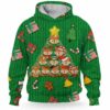 AOPH-U-Ani-GreeKnitPtn-Fox-211028VA10 @ Fox Green Knit Pattern-Fox Christmas Tree Cute Pattern Green 3D Hoodie
