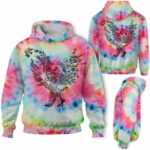 AOPH-U-Ani-PastTieDye-Cikn-211026VA10 @ Chicken Pastel Tie Dye-Chicken Floral Pastel Tie Dye 3D Hoodie