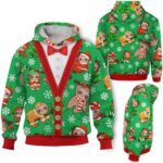 AOPH-U-Ani-ChriGreePtn-Slth-211028VA10 @ Sloth Christmas Green Pattern-Sloth Christmas Green Pattern On Suite 3D Hoodie
