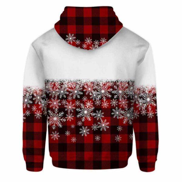 AOPH-U-Ani-SnowPlaiPtn-Cow-211028VA10 @ Cow Snow Plaid Pattern-Cow Christmas Plaid Snow 3D Hoodie