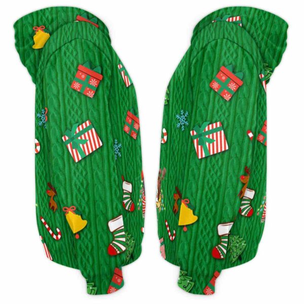 AOPH-U-Ani-GreeKnitPtn-Hrse-211028VA10 @ Horse Green Knit Pattern-Horse Christmas Tree Cute Pattern Green 3D Hoodie