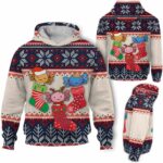 AOPH-U-Ani-SockAndKnitPtn-Axolo-211028VA10 @ Axolotl Sock and Knit Pattern-Axolotl Christmas Sock Knit Cute 3D Hoodie