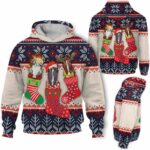 AOPH-U-Ani-SockAndKnitPtn-Hrse-211028VA10 @ Horse Sock and Knit Pattern-Horse Christmas Sock Knit Cute 3D Hoodie