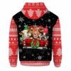 AOPH-U-Ani-RedKnitSnow-Cow-211028VY10 @ Cow Red Knitted Snow-Cow Christmas Red Knit Pattern Snow 3D Hoodie