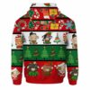 AOPH-U-Ani-ChriSeamPtn-Cow-211028VA10 @ Cow Christmas Seamless Pattern-Cow Christmas Line Pattern 3D Hoodie