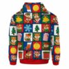AOPH-U-Ani-ColoSewiPatc-Fox-211028VA10 @ Fox colorful sewing patches-Fox Christmas Colorful Patches 3D Hoodie