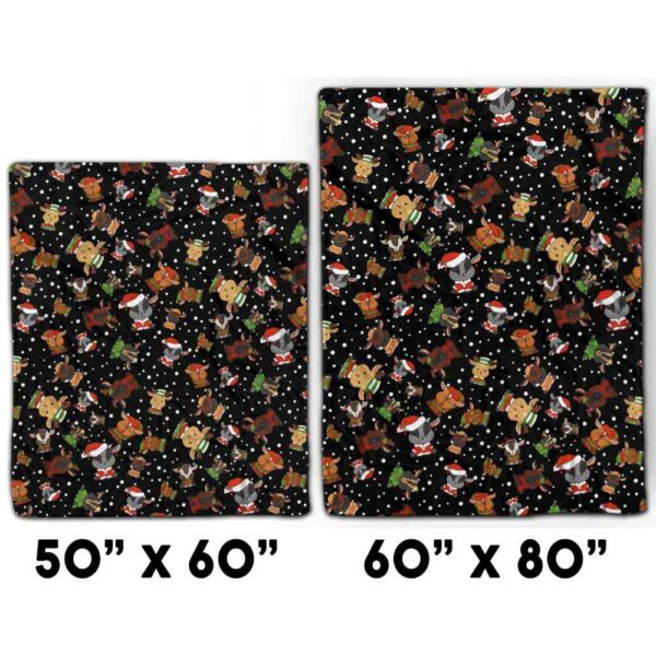 FB-U-Ani-AnimPtn-Goat-211025VY10 @ Goat Animal Pattern-Goat Christmas Cute Pattern Fleece Blanket