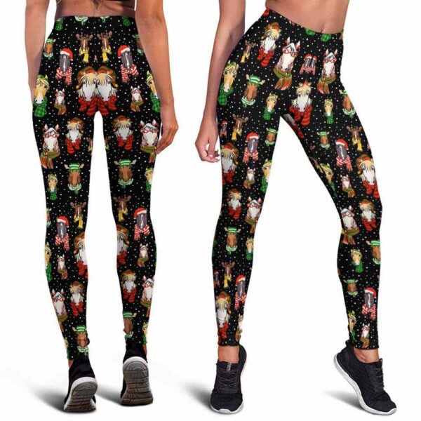 LEGG-W-Ani-AnimPtn-Hrse-211025VY10 @ Horse Animal Pattern-Christmas Cute Pattern Horse Leggings