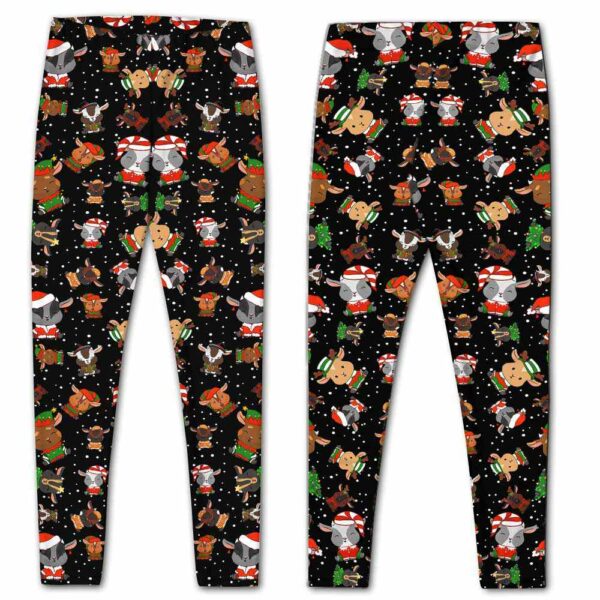 LEGG-W-Ani-AnimPtn-Goat-211025VY10 @ Goat Animal Pattern-Christmas Cute Pattern Goat Leggings