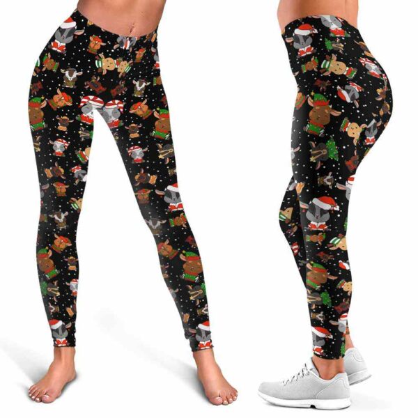LEGG-W-Ani-AnimPtn-Goat-211025VY10 @ Goat Animal Pattern-Christmas Cute Pattern Goat Leggings