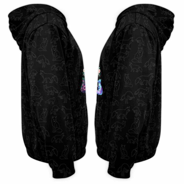 AOPH-W-Ani-LovePtn-Fox-211101VY10 @ Fox Girl Love Pattern-Fox Pattern Just A Girl Who Loves 3D Hoodie