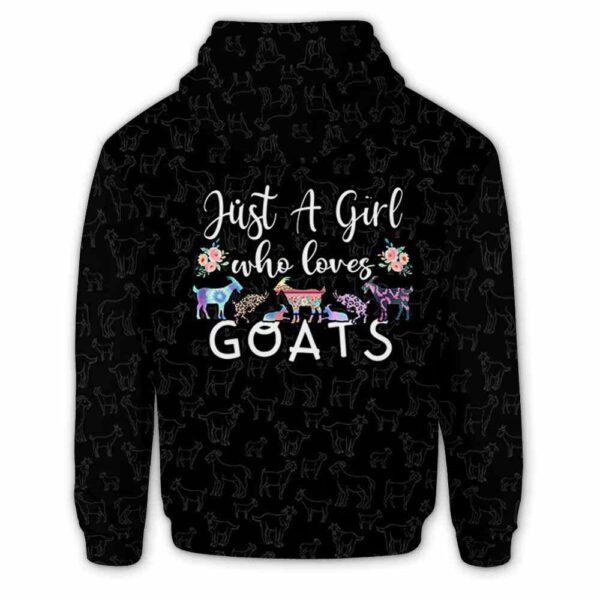 AOPH-W-Ani-LovePtn-Goat-211101VY10 @ Goat Girl Love Pattern-Goat Pattern Just A Girl Who Loves 3D Hoodie